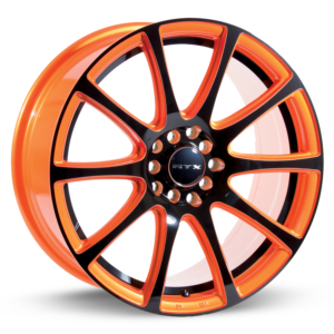 RTX Blaze Orange et noir 17x7.5 5x100/114.3 114.3