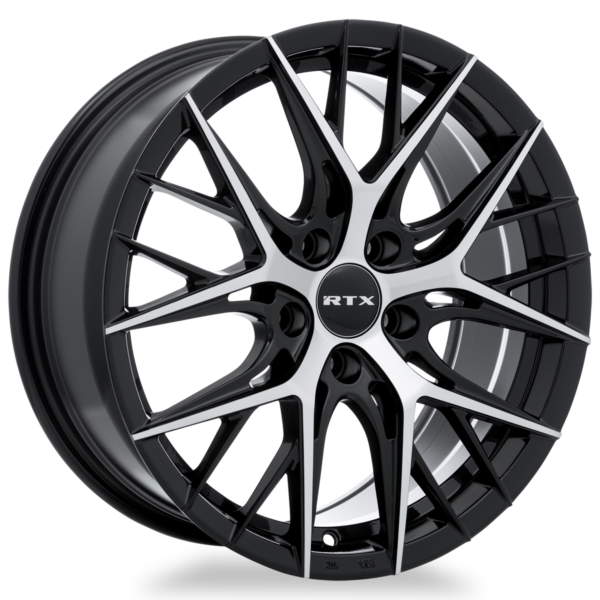 RTX Valkyrie Noir lustré machiné 17x7.5 5x114.3