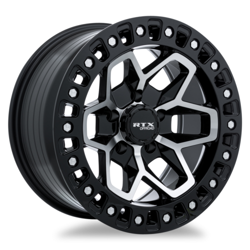 RTX Zion Noir lustré machiné 17×9 6×114.3