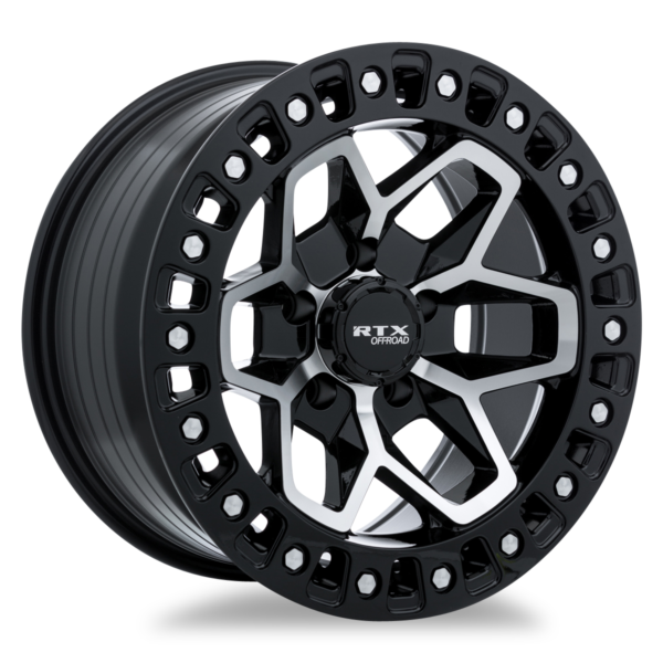 RTX Zion Noir lustré machiné 17x9 6x114.3