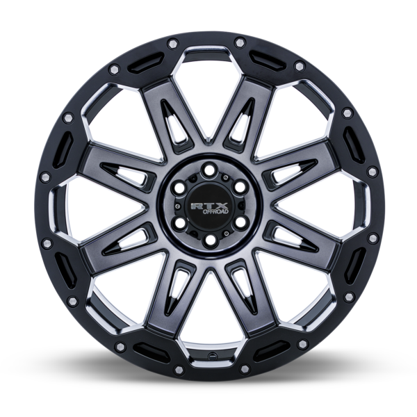 RTX Gobi Noir satin avec rayons gris satin 20x9 6x135 - Image 2