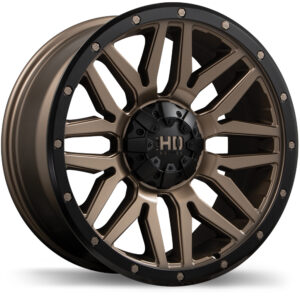 Fast HD Menace Bronze satiné avec bordure noire 17x8.0 6x135 / 139.7mm