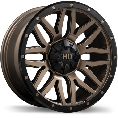 Fast HD Menace Bronze satiné avec bordure noire 17×8.0 6×114.3 / 120mm