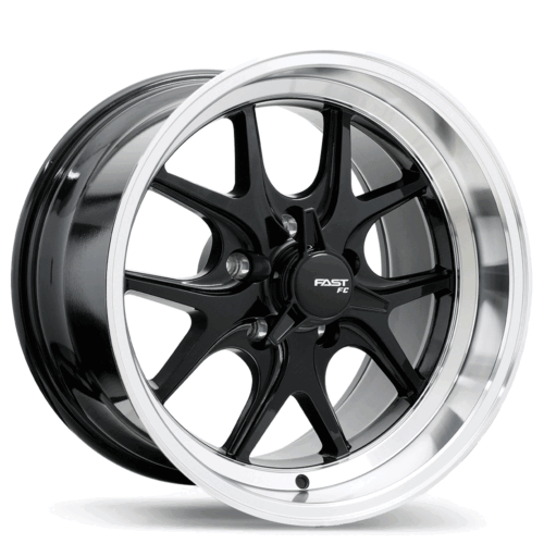 Fast Wheels FC04V Noir lustré avec rebord machiné 18×11.0 5×120.65mm