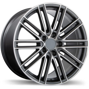 Replika R206 Gunmétal lustré avec façade machinée 20x8.5 5x130mm