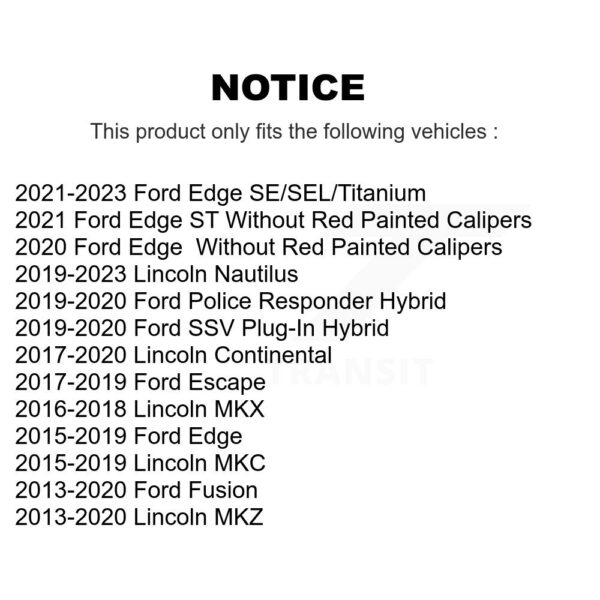 AmeriBRAKES Rear Semi-Metallic Disc Brake Pads For Ford Escape Edge Fusion Lincoln MKC MKX - Image 2