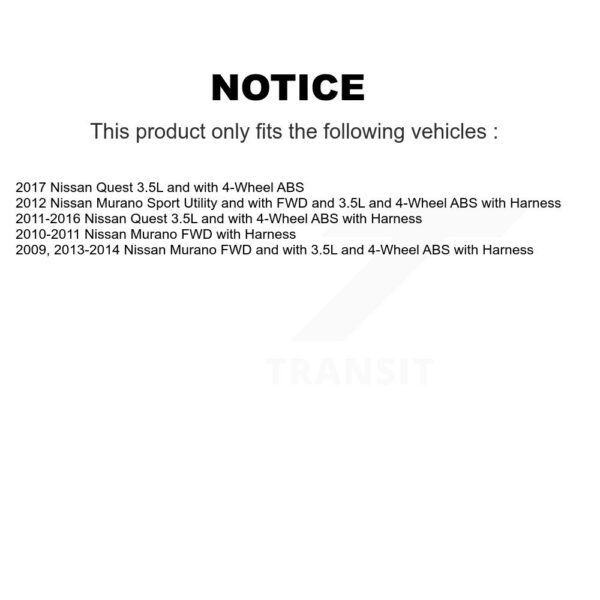 Mpulse Rear ABS Wheel Speed Sensor For Nissan Murano Quest SEN-2ABS0855 - Image 2