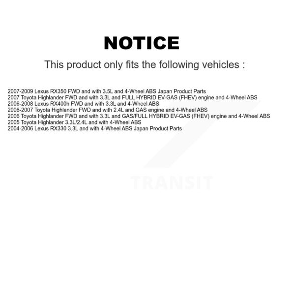 Mpulse Rear Right ABS Wheel Speed Sensor Wiring Harness For Lexus RX350 RX330 Toyota - Image 2