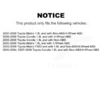 Mpulse Rear Left ABS Wheel Speed Sensor Wiring Harness For Toyota Corolla Matrix - Image 2
