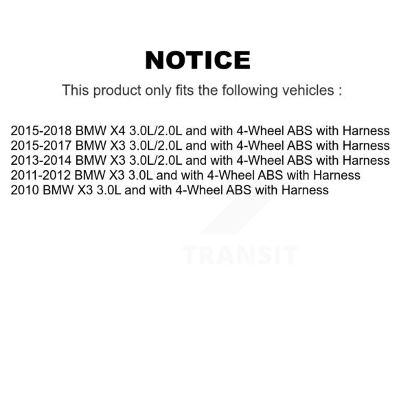 Mpulse Front ABS Wheel Speed Sensor For BMW X3 X4 with Harness SEN-2ABS2613 – Image 2