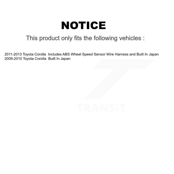 Mpulse Front Right ABS Wheel Speed Sensor For Toyota Corolla SEN-2ABS2666 - Image 2