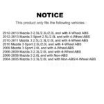 Mpulse Rear Left ABS Wheel Speed Sensor Wiring Harness For Mazda 3 Sport SEN-2ABS5075 - Image 2
