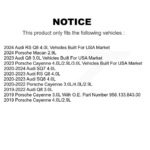 PUR Air Filter For Porsche Cayenne Audi Q8 Macan RS SQ8 SQ7 57-WA11100 - Image 2