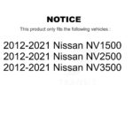 Kugel Front Wheel Bearing Hub Assembly For 2012-2021 Nissan NV2500 NV3500 NV1500 - Image 2