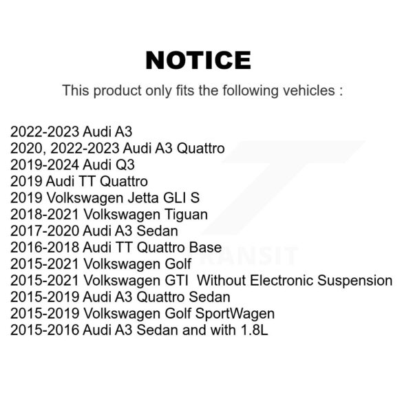 TMC Rear Shock Absorber For Volkswagen Tiguan Golf Audi Q3 Jetta SportWagen GTI A3 - Image 2