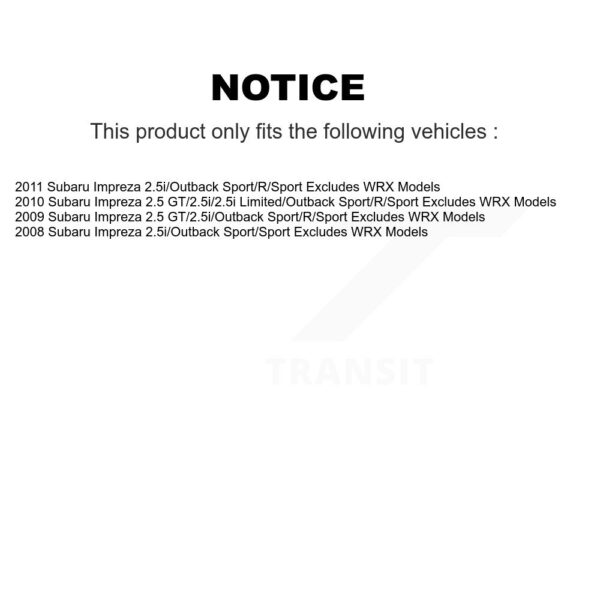 Unity Automotive Front Right Suspension Strut Coil Spring Assembly For Subaru Impreza 78A-11322 - Image 2