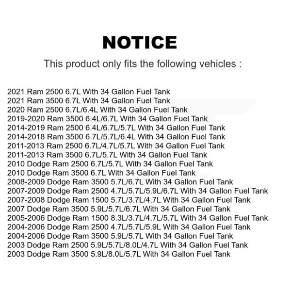 Agility Autoparts Fuel Tank Strap For Dodge Ram 2500 3500 1500 With 34 Gallon AGY-4040757 – Image 2