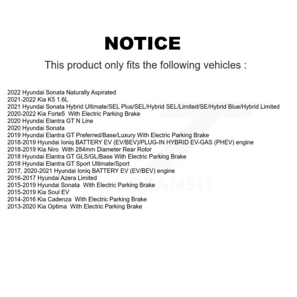 DS-One Rear Disc Brake Rotor For Hyundai Kia Sonata Optima Ioniq Elantra GT Forte5 Niro - Image 2