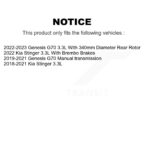 Genius Rear Disc Brake Rotor For Genesis G70 Kia Stinger GCR-982546 - Image 2