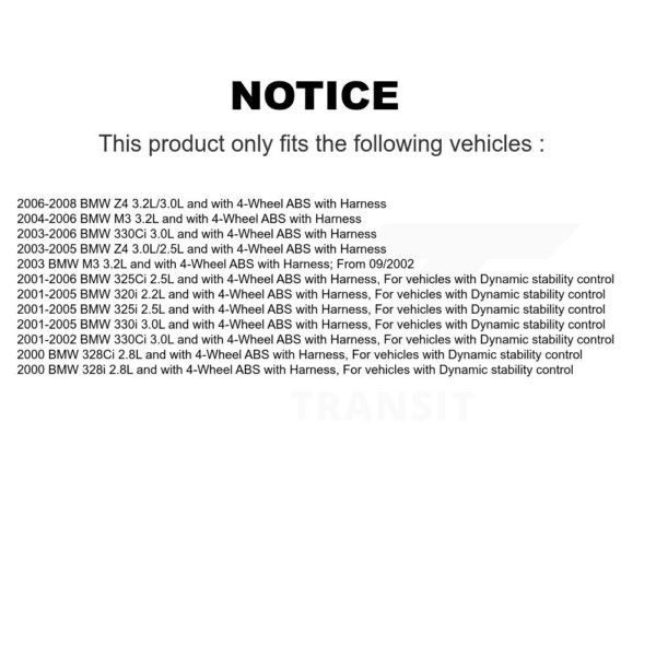 Mpulse Front ABS Wheel Speed Sensor For BMW Z4 330Ci 325i 325Ci M3 320i 330i 328Ci 328i – Image 2