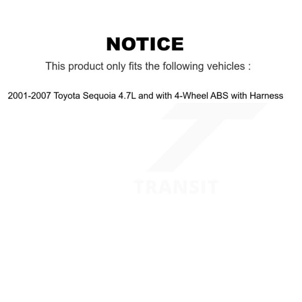 Mpulse Rear Right ABS Wheel Speed Sensor For 01-07 Toyota Sequoia 4.7L with 4-Wheel – Image 2