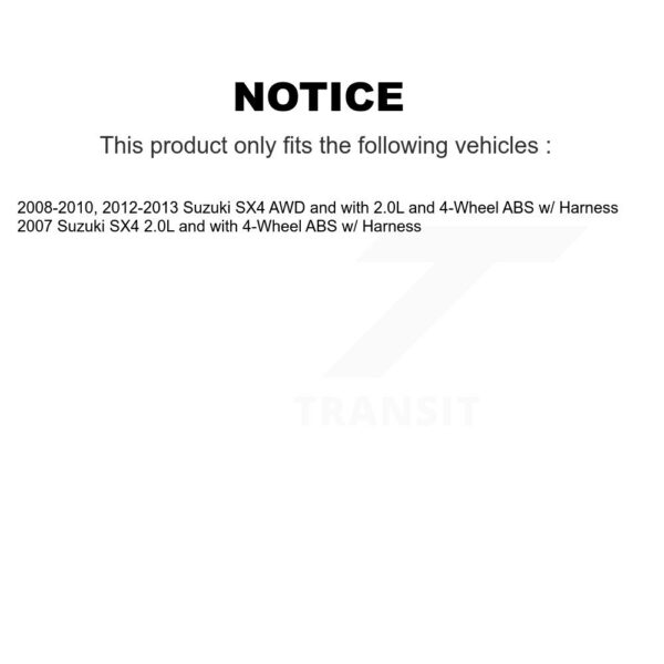 Mpulse Rear Left ABS Wheel Speed Sensor Wiring Harness For Suzuki SX4 w SEN-2ABS0861 - Image 2