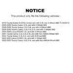 Mpulse Rear Right ABS Wheel Speed Sensor Wiring Harness For Toyota Camry Lexus Solara - Image 2