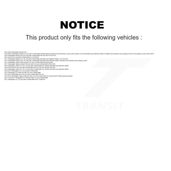 Mpulse Rear Right ABS Wheel Speed Sensor For Volkswagen Tiguan Jetta Passat Audi Q3 CC – Image 2