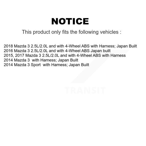 Mpulse Front ABS Wheel Speed Sensor For Mazda 3 Sport SEN-2ABS3011 – Image 2