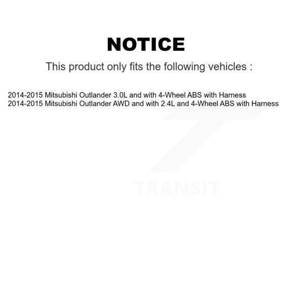 Mpulse Rear Right ABS Wheel Speed Sensor For Mitsubishi Outlander with Harness – Image 2