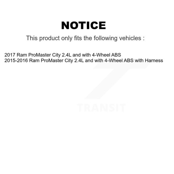 Mpulse Front ABS Wheel Speed Sensor For Ram ProMaster City 2.4L with 4-Wheel – Image 2