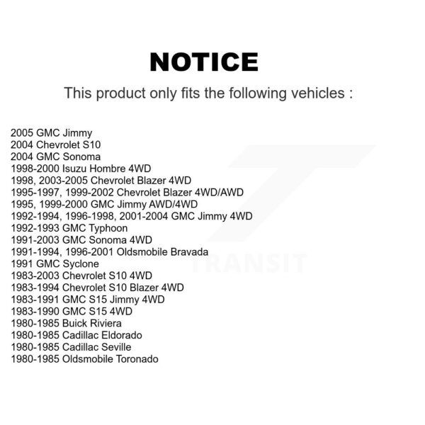 TOR Front Steering Idler Arm For Chevrolet GMC S10 Blazer Jimmy Sonoma S15 Cadillac - Image 2